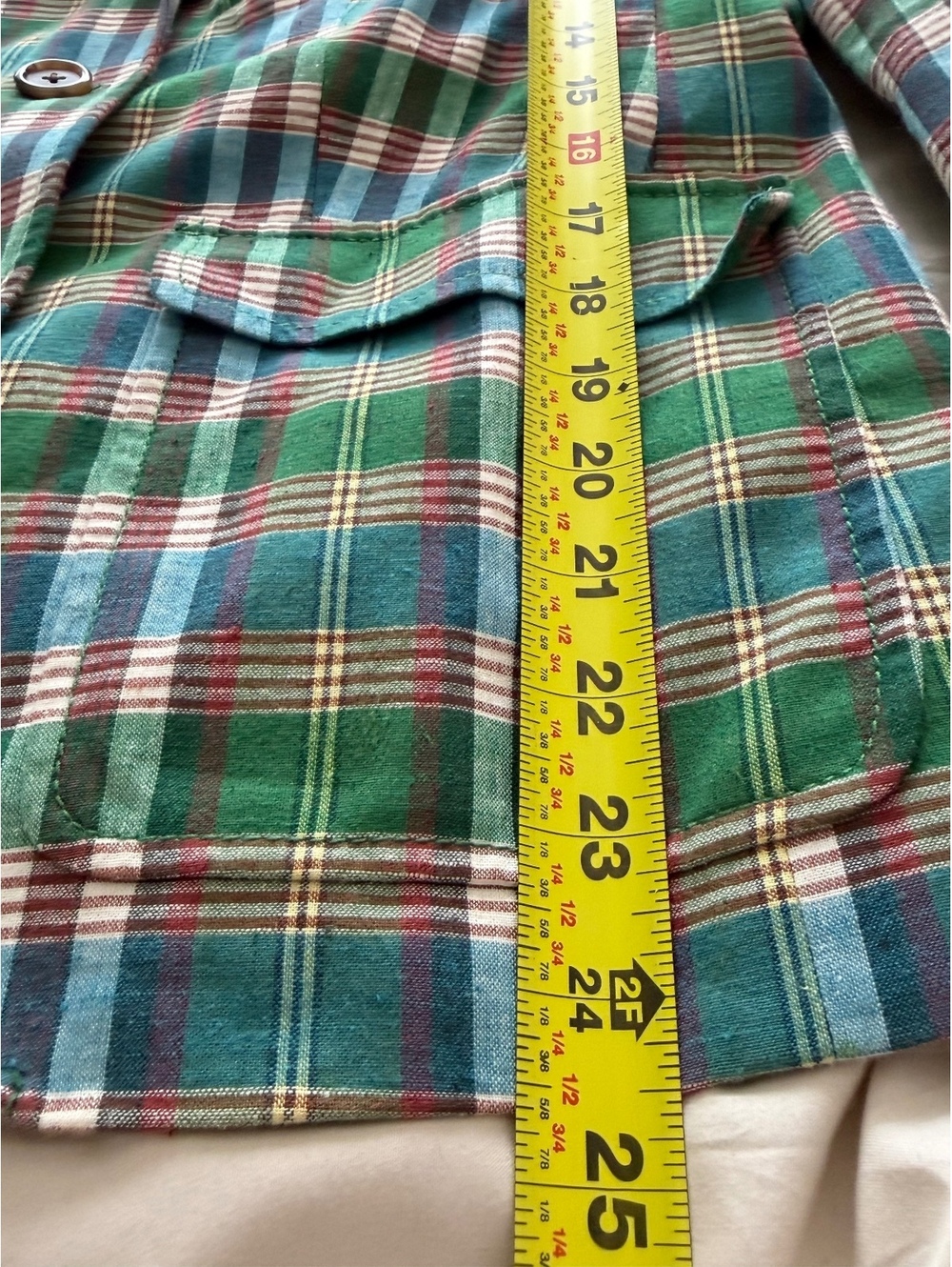 J.Crew Rhodes Plaid Blazer Women’s Size 4 Green Blue Preppy Jacket - Picture 5 of 5